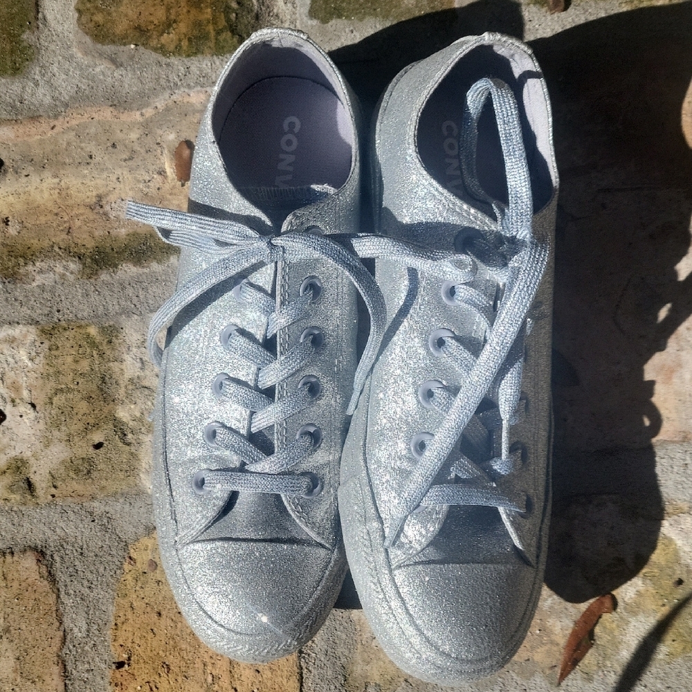 Converse Metallic Silver Sneakers